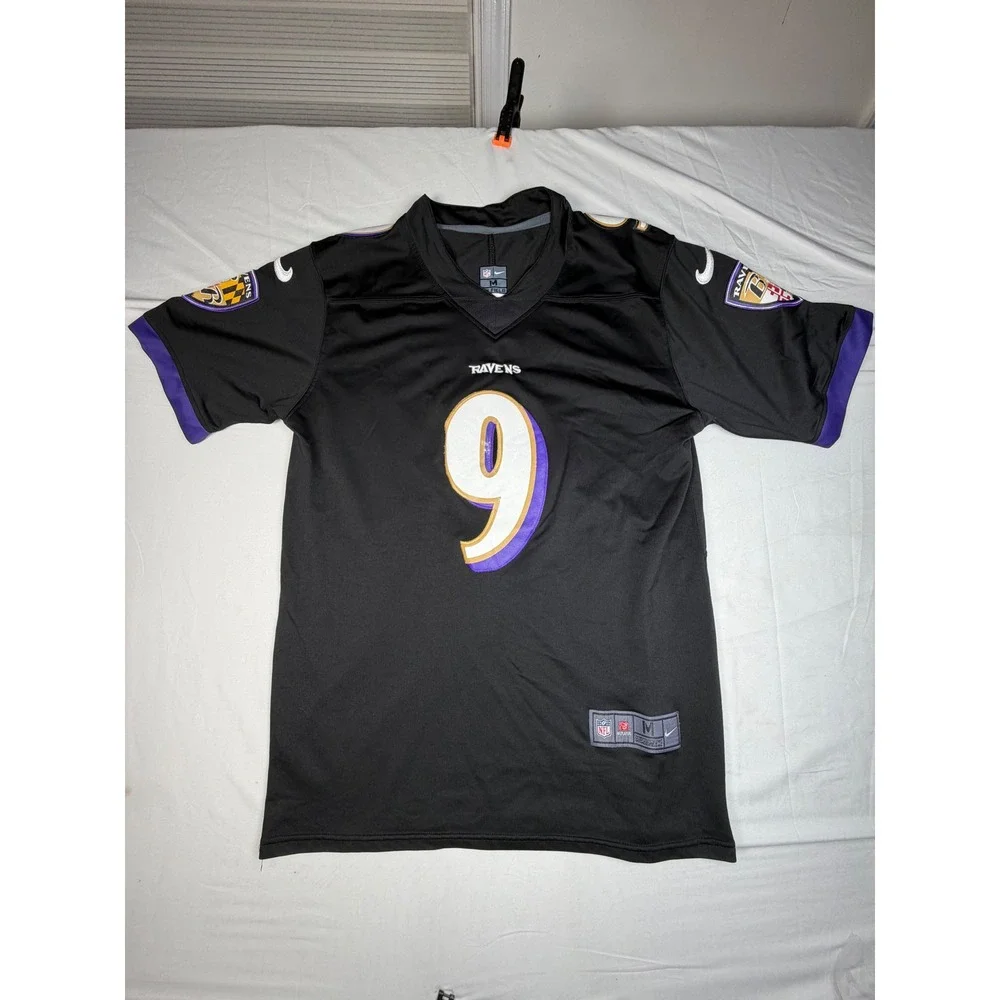 Nike Baltimore Ravens Justin Tucker 9 NFL Jersey Mens Medium Black Purple